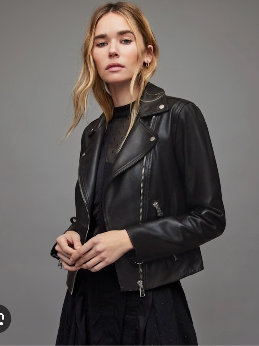 All Saints Dalby leather jacket